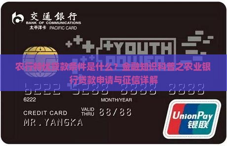 农行网捷贷特优贷款条件
