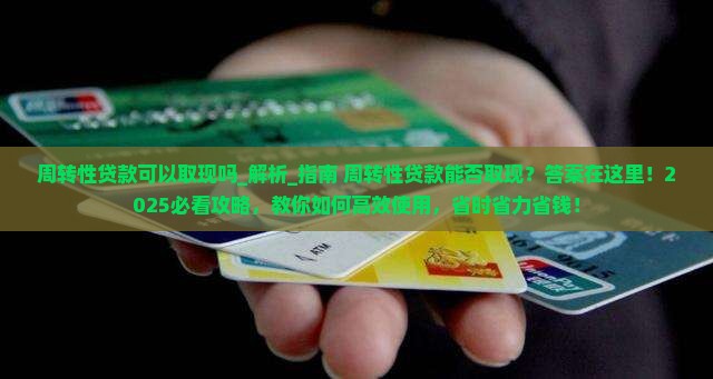 周转性贷款可以取现吗