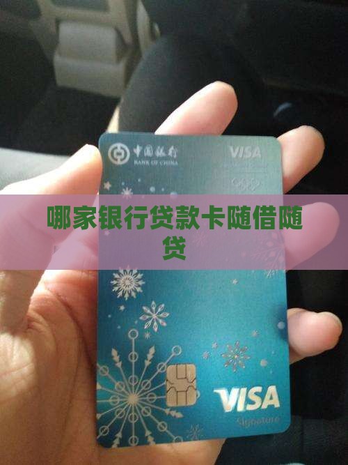 哪家银行贷款卡随借随贷