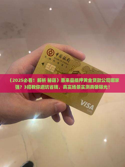 惠来县抵押黄金贷款公司