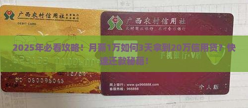 20万信用贷款哪里快还