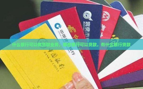 什么银行可以做贷款业务