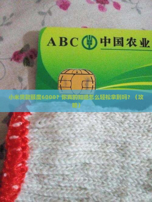 小米贷款额度6000