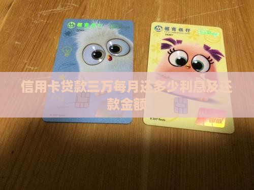 信用卡贷款三万每月