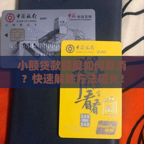 小额贷款额度如何取消