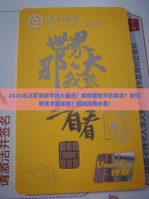 三农贷款是哪些平台