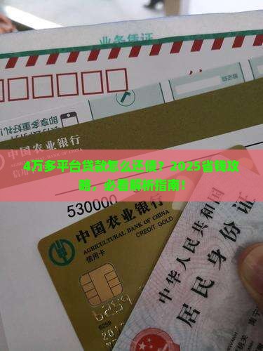 4万多平台贷款怎么还债