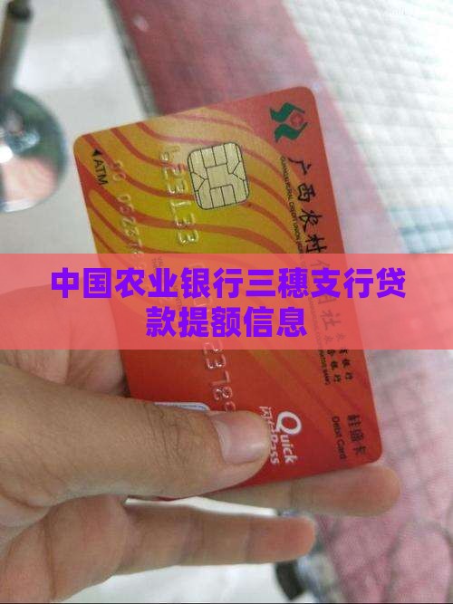 三穗县农业银行贷款提额