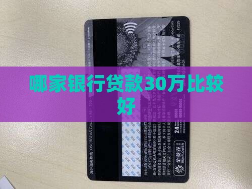 贷款30万哪个银行