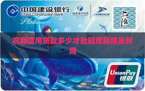 农商信用贷款多少才批额度期限及时间