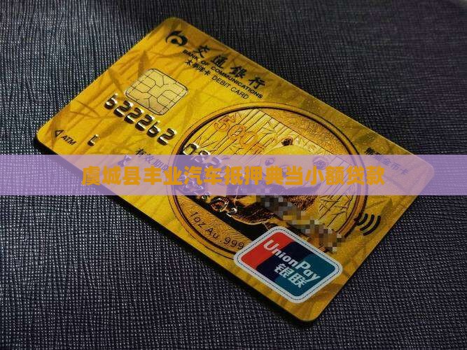 虞城县丰业汽车抵押典当小额贷款