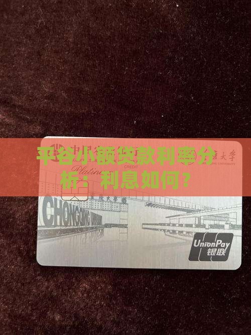 平谷小额贷款利率分析：利息如何？