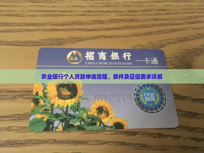 农业银行个人贷款申请流程、条件及征信要求详解