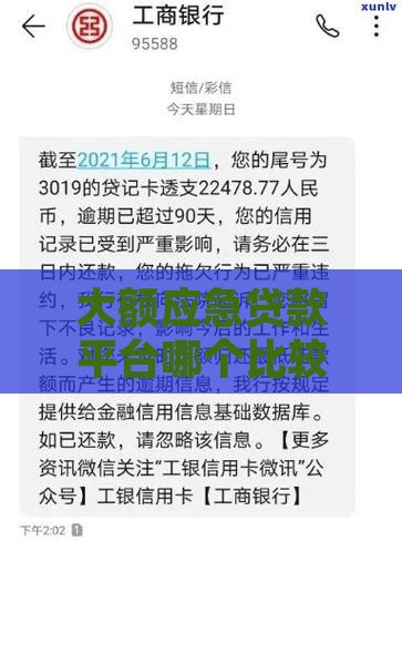 大额应急贷款平台哪个比较好