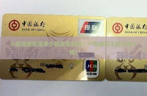 小额贷款都是多少额度及利息，一般最高不超过多少钱？