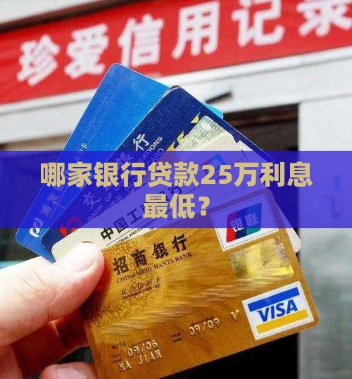 哪家银行贷款25万利息最低？