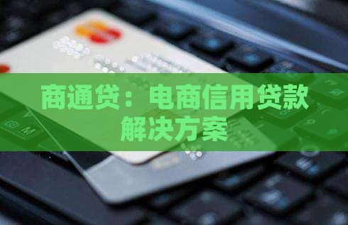 商通贷：电商信用贷款解决方案