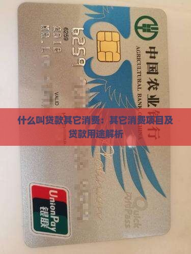 什么叫贷款其它消费：其它消费项目及贷款用途解析