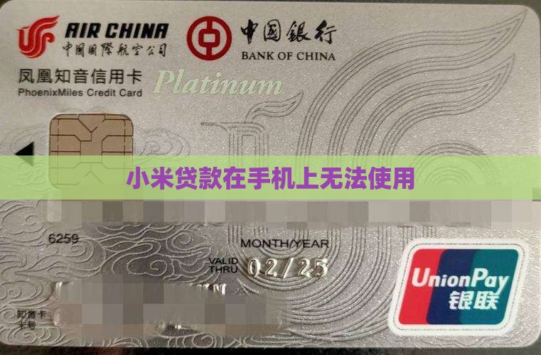 小米贷款在手机上无法使用