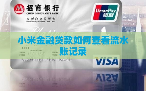 小米金融贷款如何查看流水账记录