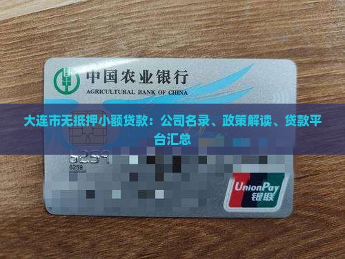大连市无抵押小额贷款：公司名录、政策解读、贷款平台汇总