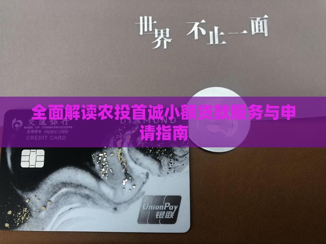 全面解读农投首诚小额贷款服务与申请指南