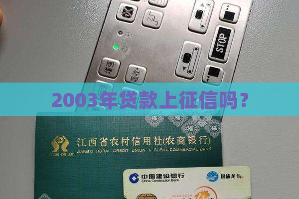 2003年贷款上征信吗？