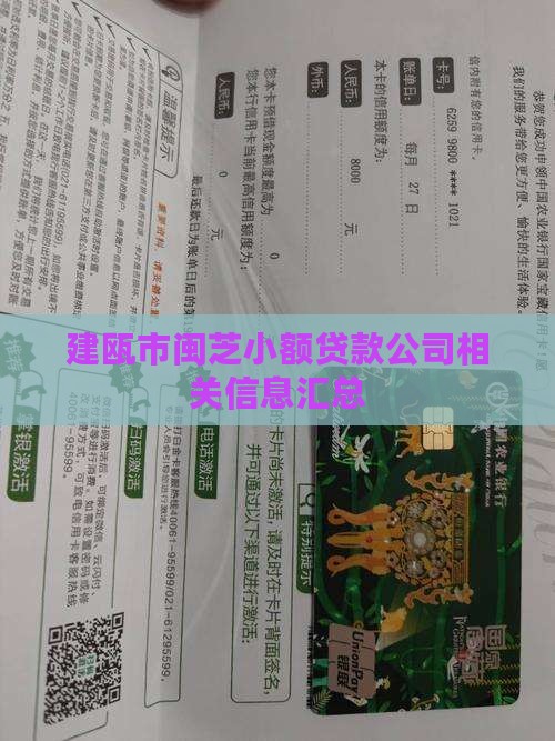 建瓯市闽芝小额贷款公司相关信息汇总