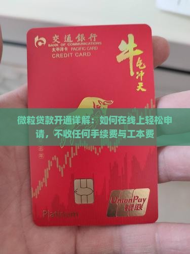微粒贷款开通详解：如何在线上轻松申请，不收任何手续费与工本费