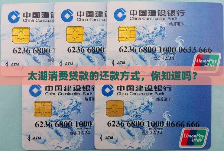 太湖消费贷款怎么还款