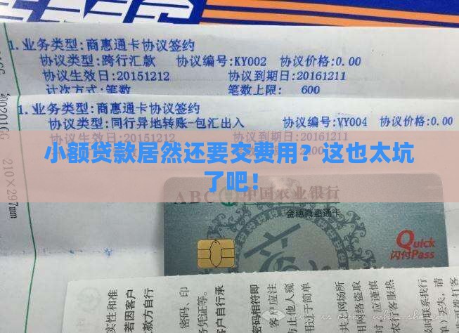 小额贷款还需要交费用么