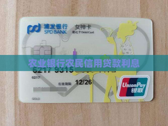 农行农民信用贷款利息