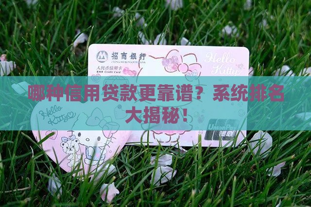信用贷款系统排名