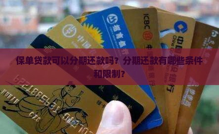 保单贷款可以分期还款