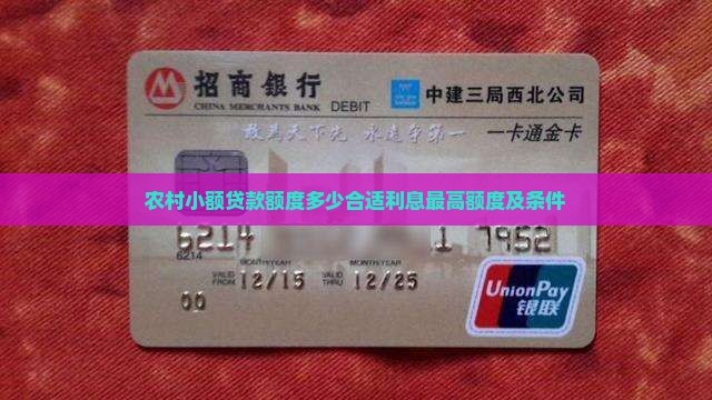 农村小额贷款额度多少