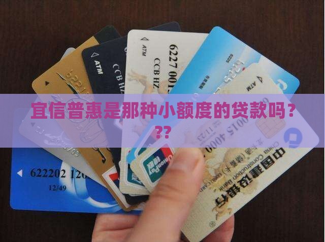 宜信普惠是小额贷款吗