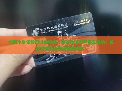 合肥小贷贷款可以单签吗