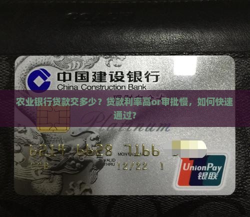 农业银行贷款交多少