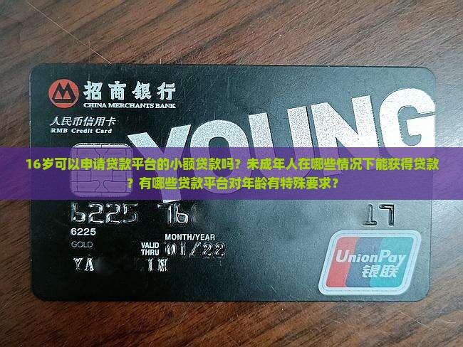 贷款平台小额贷款16岁可以贷吗