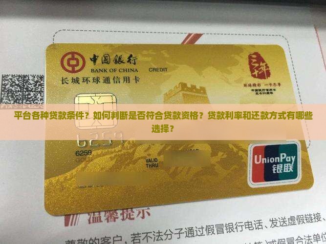 平台各种贷款条件 平台各种贷款条件