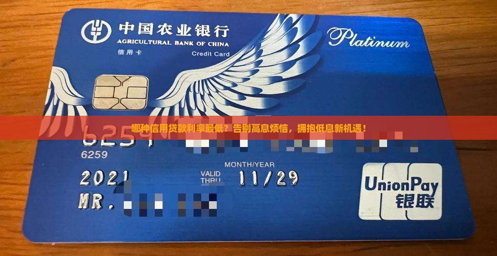哪种信用贷款利率最低