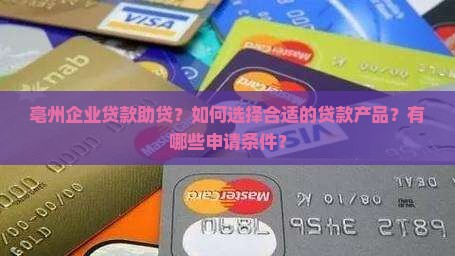 亳州企业贷款助贷