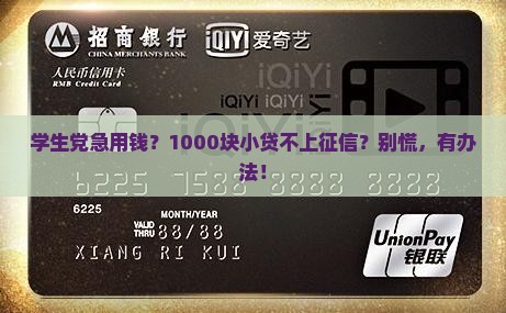 不上征信的千元小贷款