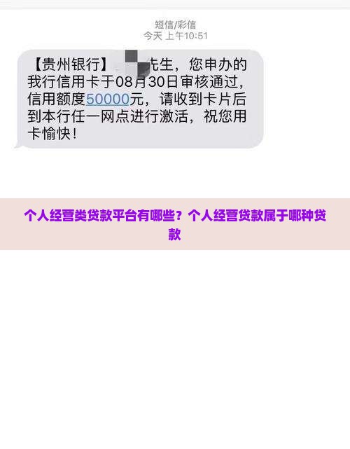 个人经营类贷款平台