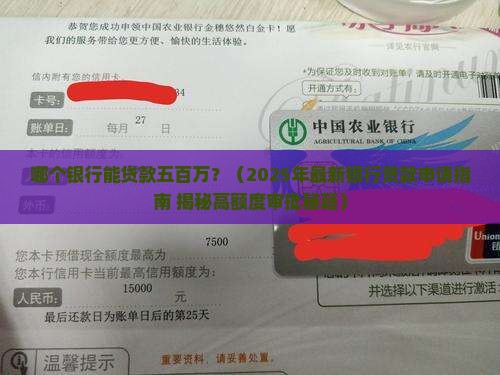 哪个银行贷款五百万