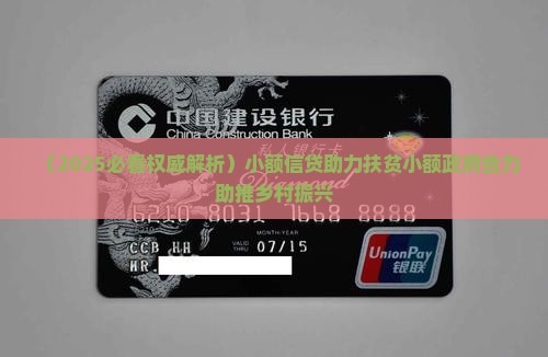 小额贷款扶贫情况