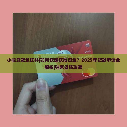 小额贷款免扶补