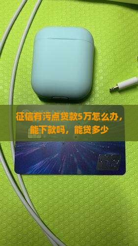征信有污点贷款5万