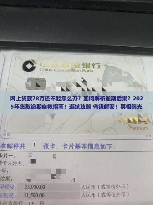 网上贷款78万没办法还