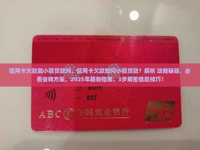 信用卡欠款能小额贷款吗